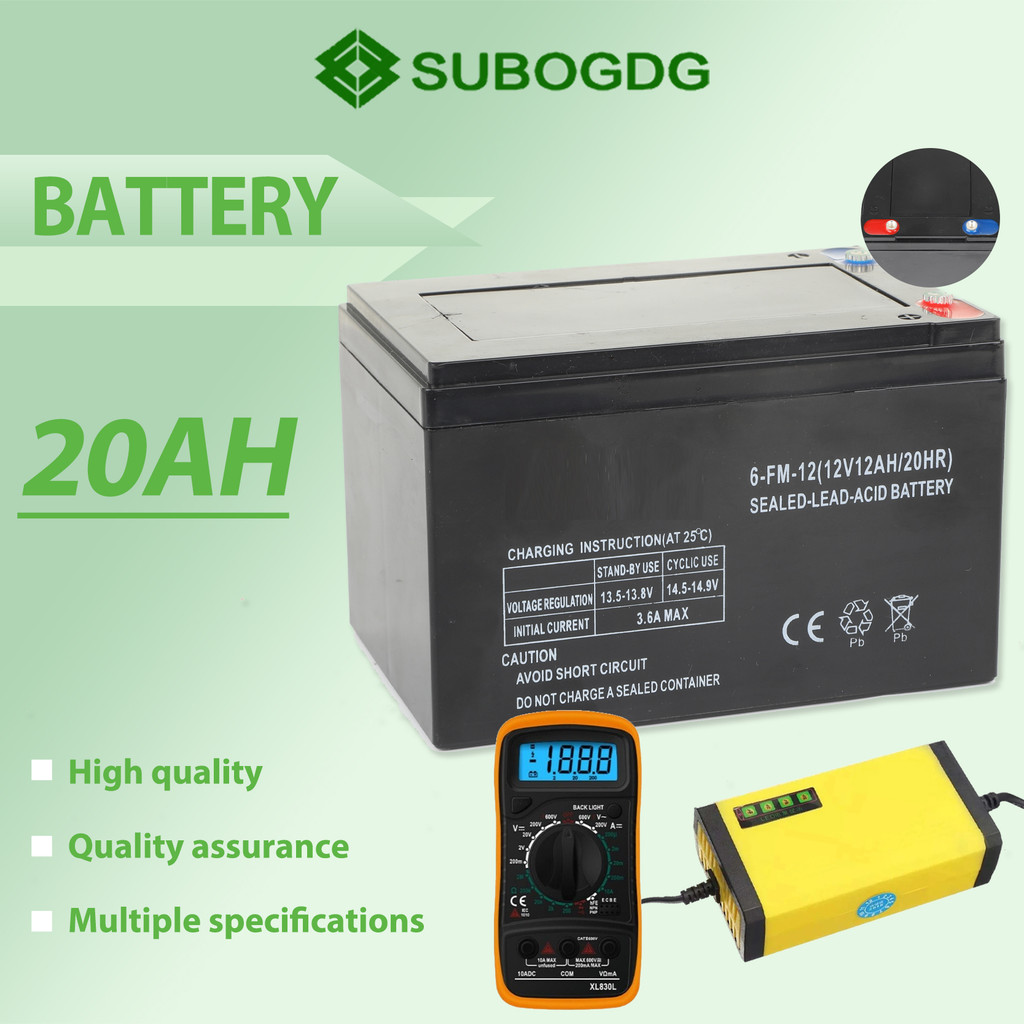 SUBOGDG Aki Battery 20AH msa hitam / aki tangki semprot/aki mobil mainan/aki battery batre accu spra