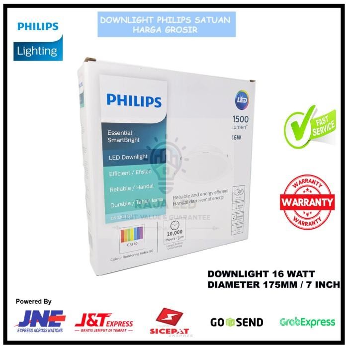 Lampu PHILIPS Downlight LED DN020B G3 18W 18Watt 18 Watt 18 W - 16 WATT, PUTIH (6500k)