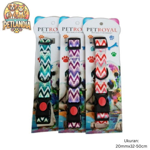 KALUNG ANJING MOTIF ZIGZAG - COLLAR ANJING BESAR - DOG COLLAR