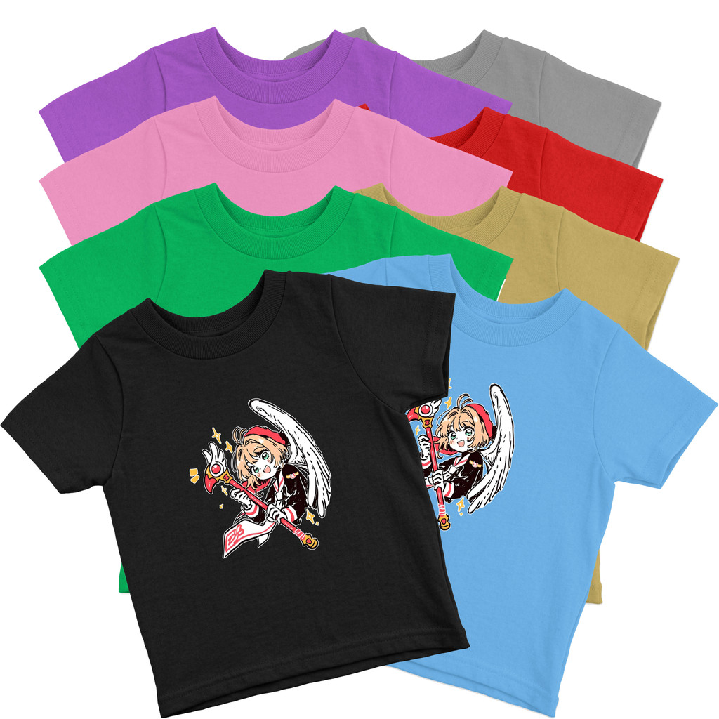 SUNOPY Kaos Anak Umur 3-10 Tahun Sakura with wings Anime Cardcaptor Sakura