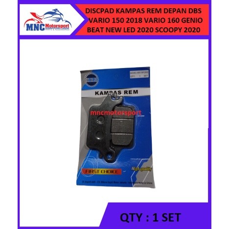 MERK DBS DISCPAD DISPAD KAMPAS REM DEPAN VARIO 150 2018 VARIO 160 GENIO BEAT NEW 2020 SCOOPY 2020