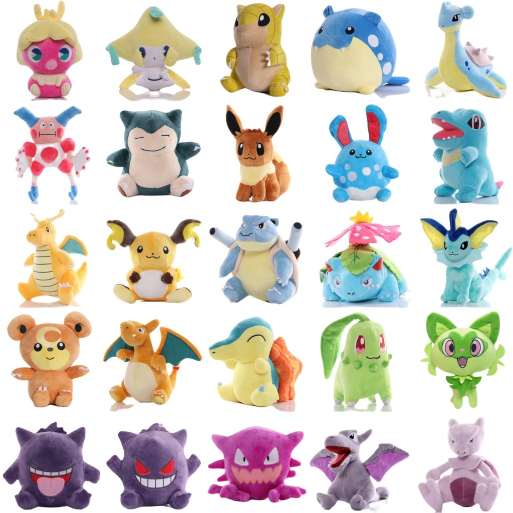 Pokemon Gengar Plush Haunter Spheal Eevee Totodile Blastoise Cyndaquil Pelu e Kawaii Plushies Toys H