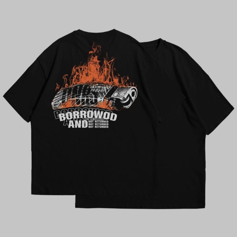 TON COMBED 24S MOTIF Kaos Pria Wanita Kaos Dewasa DISTRO-HD DTF-(020) Pola Cetak Vintage Lengan Pend