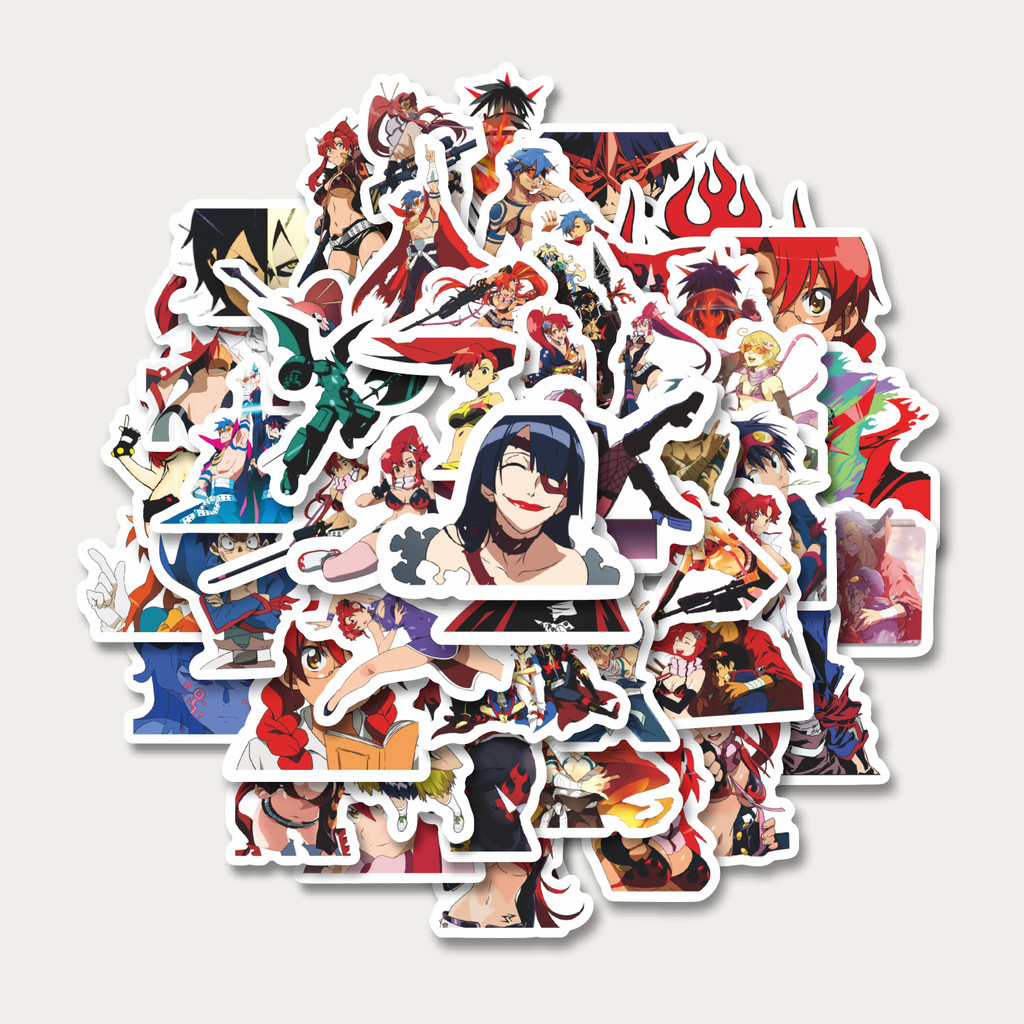 

Sticker Pack Sticker Anime Tengen Toppa | Sticker TUMBLR | Stiker LAPTOP KOPER HELM