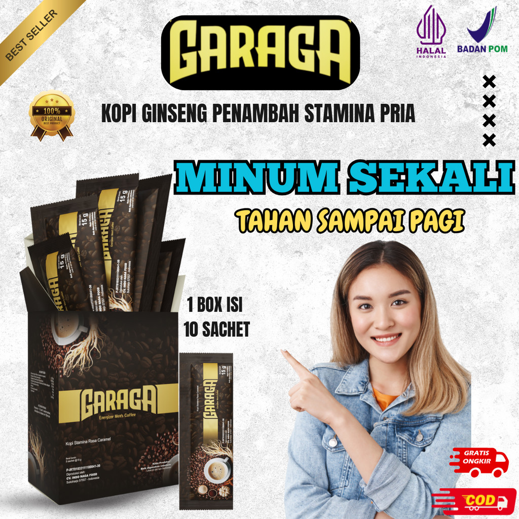 

KOPI GARAGA - Kopi Gingseng Kopi Penambah Stamina Pria Tahan Lebih lama Origanal BPOM & HALAL