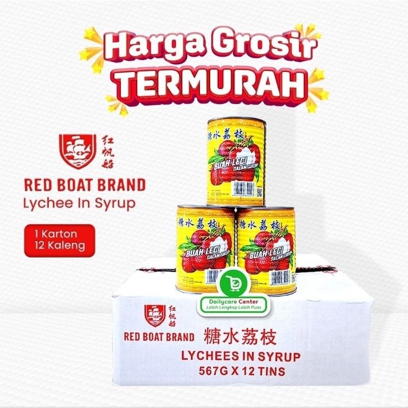 

Red boat leci lychee 1 dus isi 12 kaleng