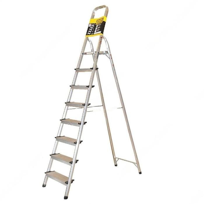 Tangga Lipat Aluminium KRISBOW 2.4 Meter 8 Pijakan W/ Handle