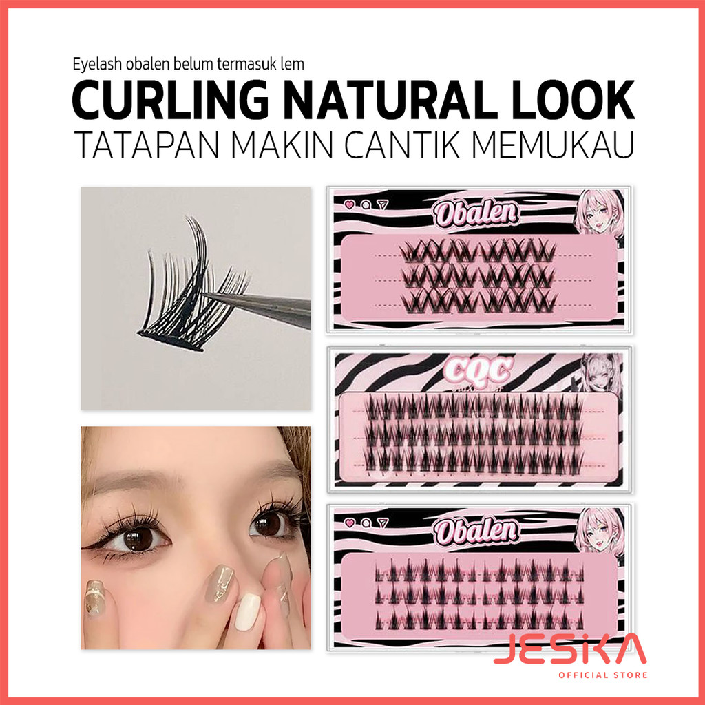 Eyelash obalen belum termasuk lem perhelai pasang sendiri bulu mata palsu atas Bawah extension beaut