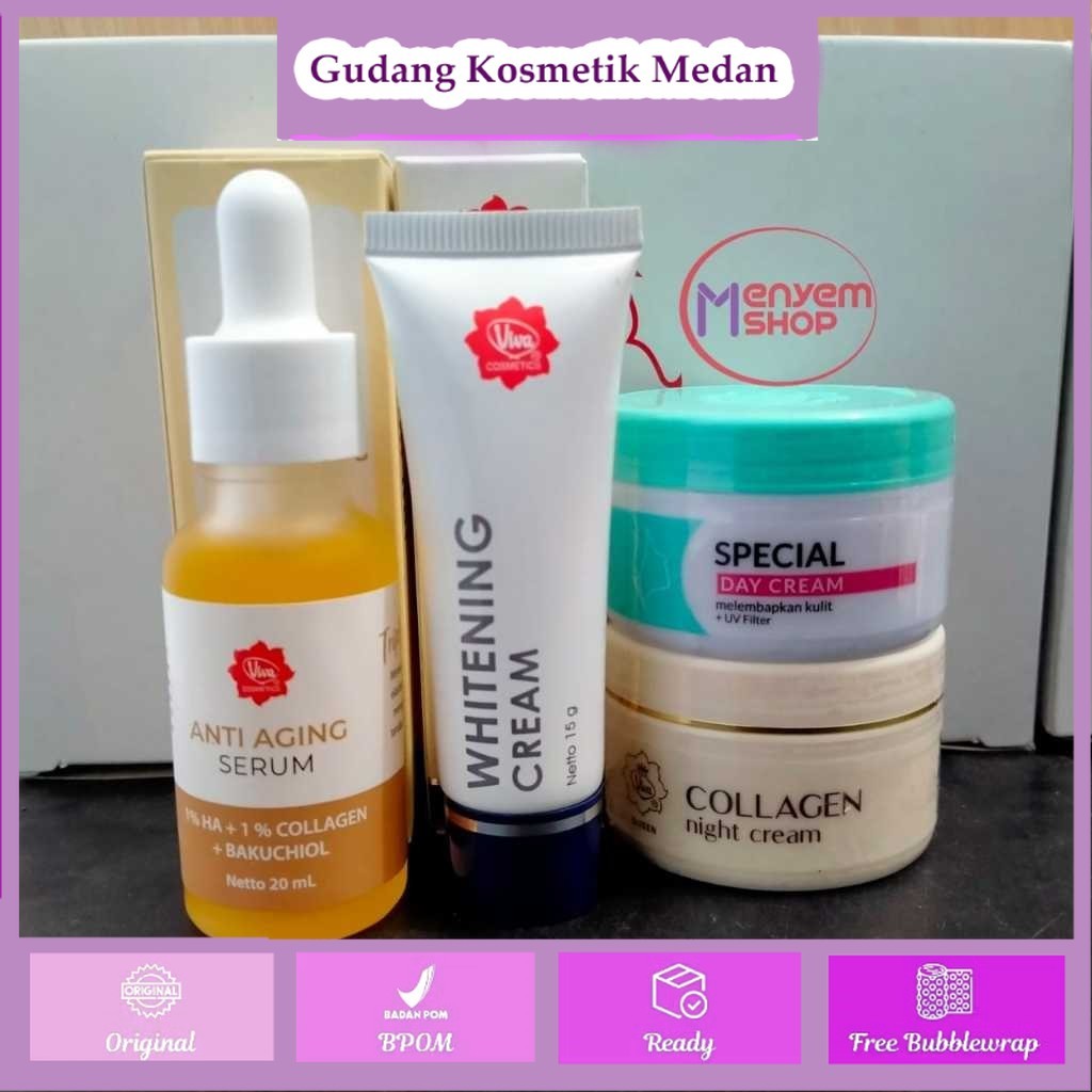 Paket viva flek hitam dan anti aging serum