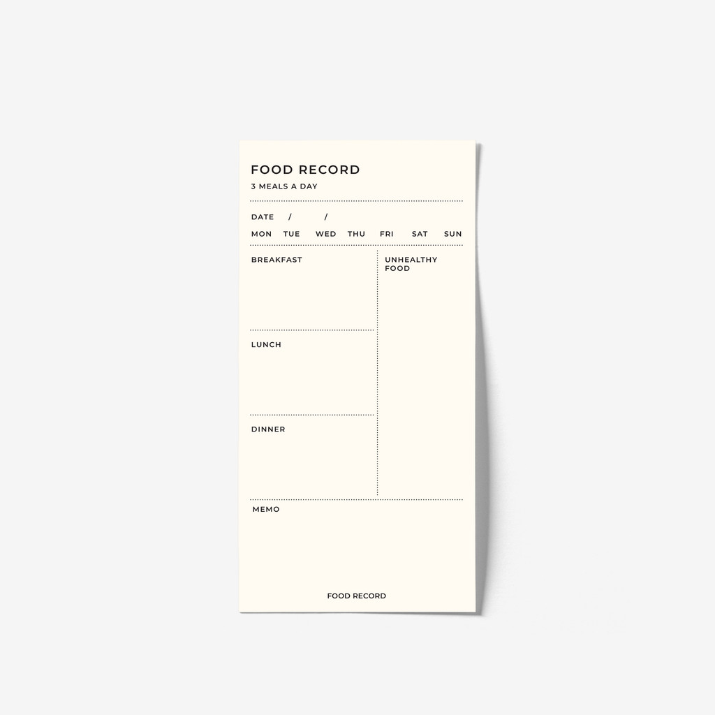 

bukuqu Memo 7x14 #Food Record - Memopad note paper