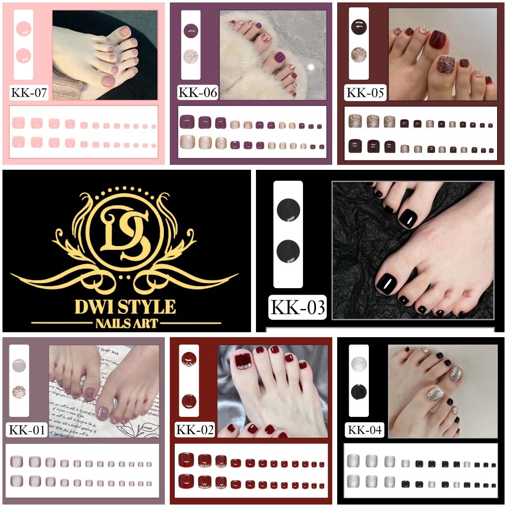 Kuku Kaki Palsu Beli 3 Kuku Palsu Gratis 1 Kuku palsu / Beli 5 Gratis 2 Kuku Palsu / NAIL ART / FAKE