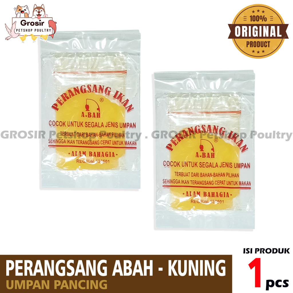 Umpan Pancing Perangsang ABAH KUNING / Umpan Perangsang Wisman Abah Kuning dan Putih