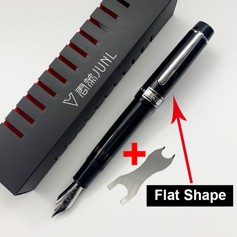 

WingSung 930 Resin Piston Fountain Pen - Larege No.9 Iraurita Nib F/M/B, Gold/Silver Trim, Luxury Business Gift with Wrench