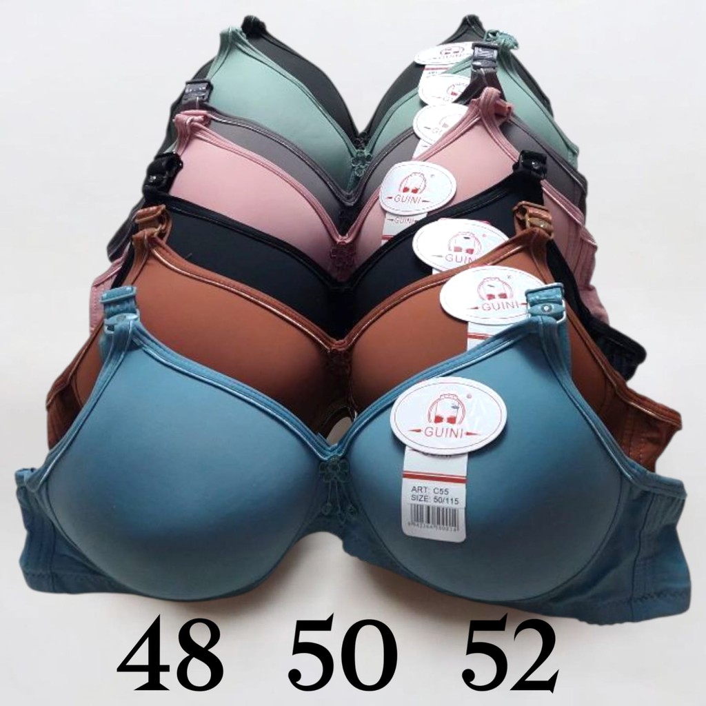 Wanita Jumbo Cup D Tanpa Kawat 46 48 50 52 BH Wanita Big Size Guini