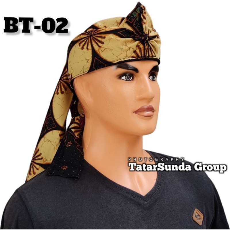 UDENG BATIK TOPI PRIA IKAT KEPALA BLANGKON BENDO TOTOPONG SUNDA MOTIF BATIK