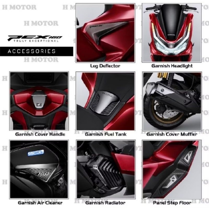 Aksesoris pcx 160 2025 original ahm