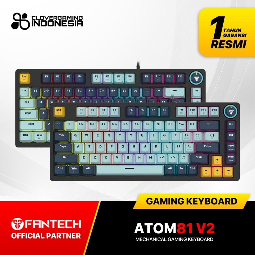 Fantech Atom81 / Atom 81 Mizu Edition Mechanical Gaming Keyboard Hotswap