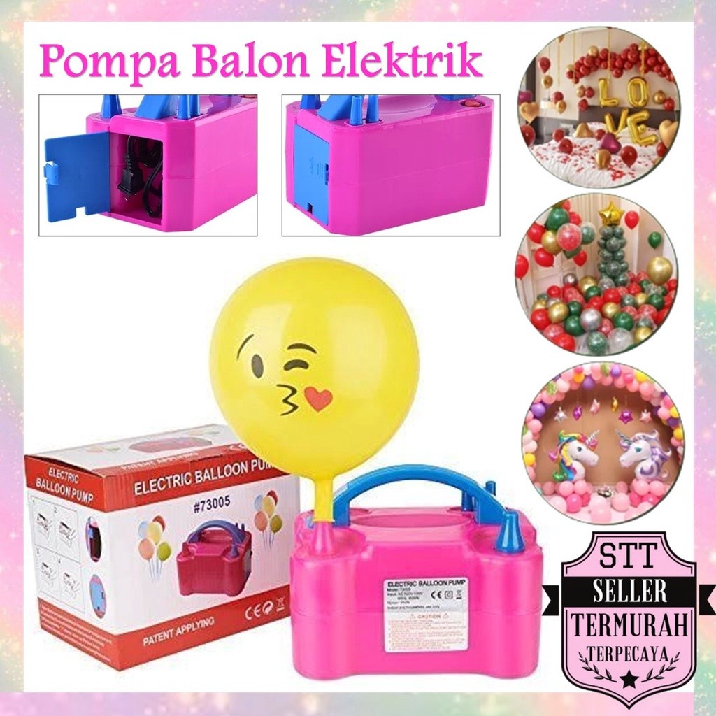 STT Pompa Balon Elektrik Listrik 2 Lubang Electric Balloon Pump Pompa Angin 2 IN 1 Vacum And Blow Ba