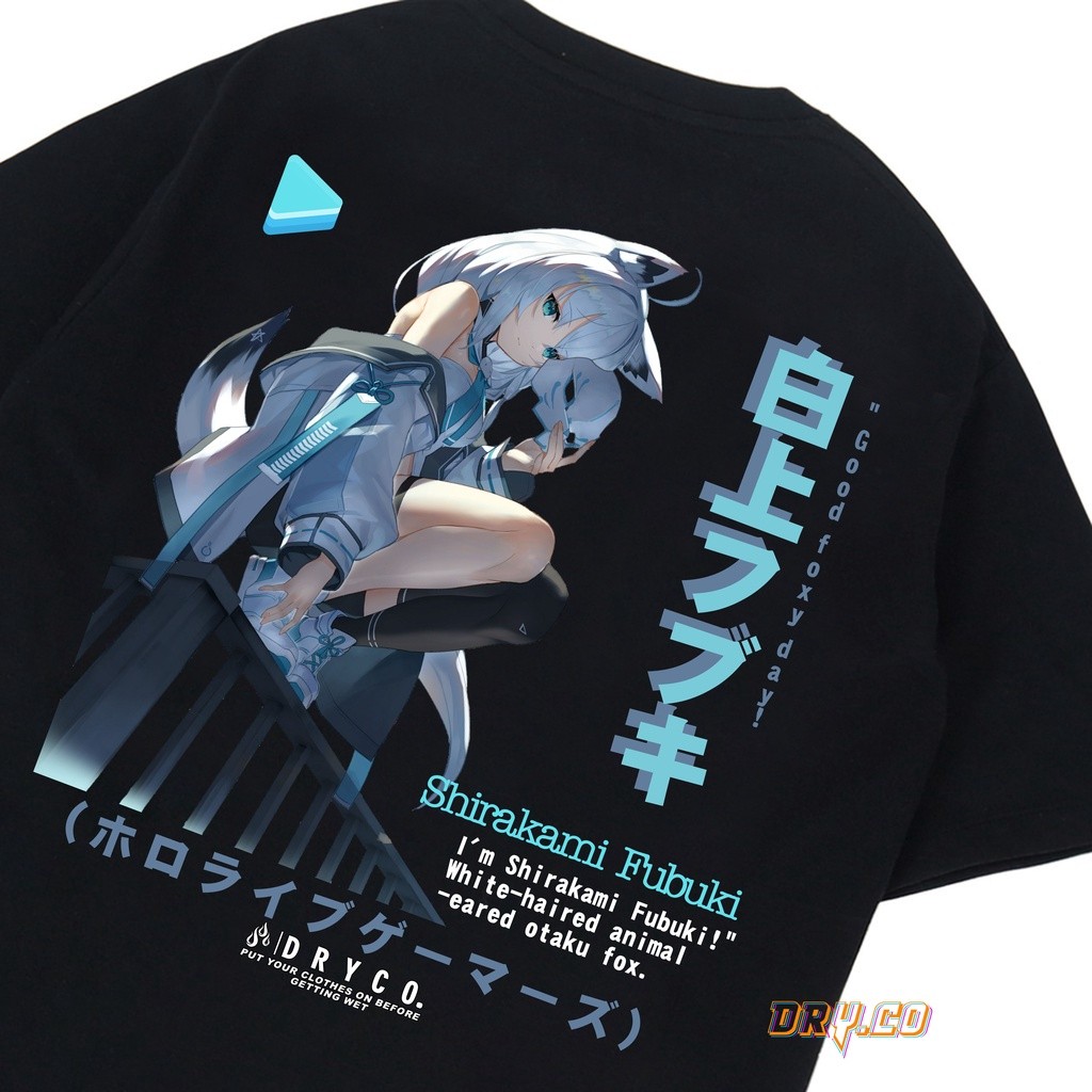 KAOS HOLOLIVE JAPAN / shirakami fubuki / UNISEX PRIA WANITA