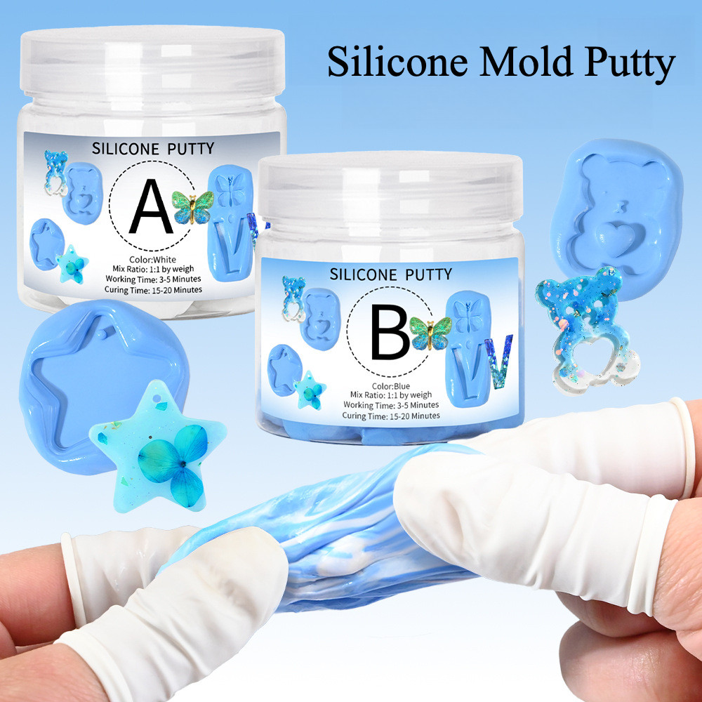 

Silicone Mold Putty 1:1 Mix Ratio Reusable Strong Flexible Molds for Resin Casting Soap/Candle Mold Making Non-Toxic DIY Craft