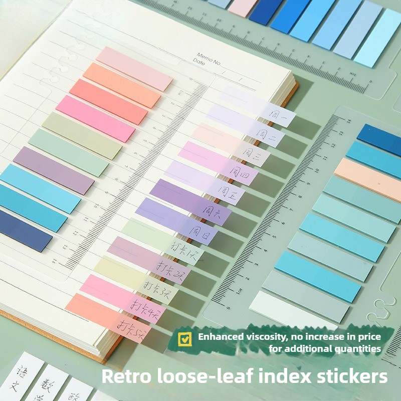 

Morandi Ins Style Transparent Sticky Notes Custom High End Index Tabs Strong Adhesive PET Memo Pads korean stationery