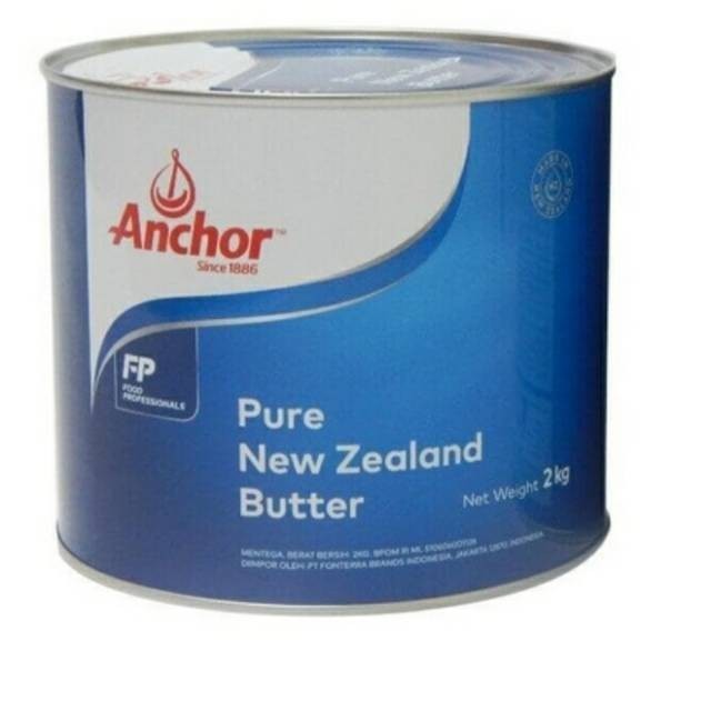 

Anchor Butter Tinned 2kg mentega kaleng Asin Golden fern