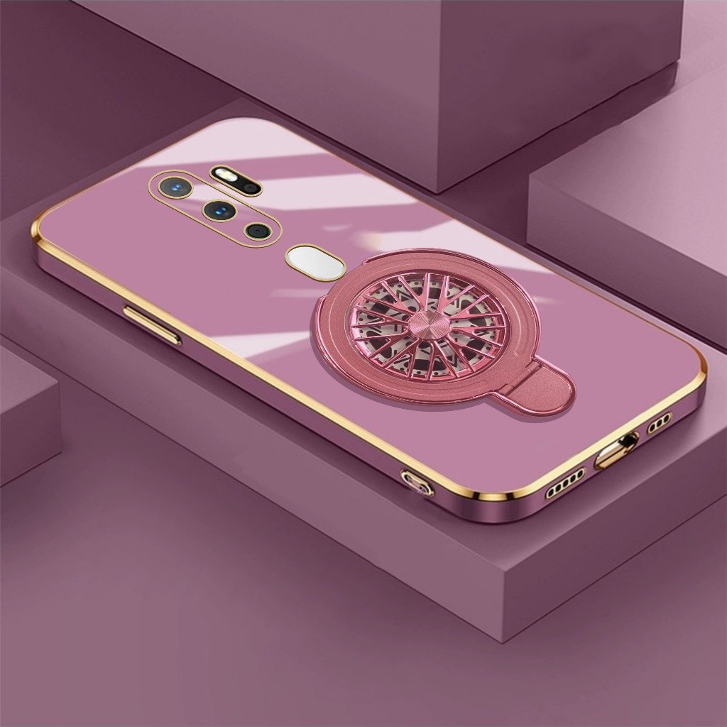 Case Oppo A5 A9 2020 A15 A15s Ring Magnetik Gyroscope Mewah
