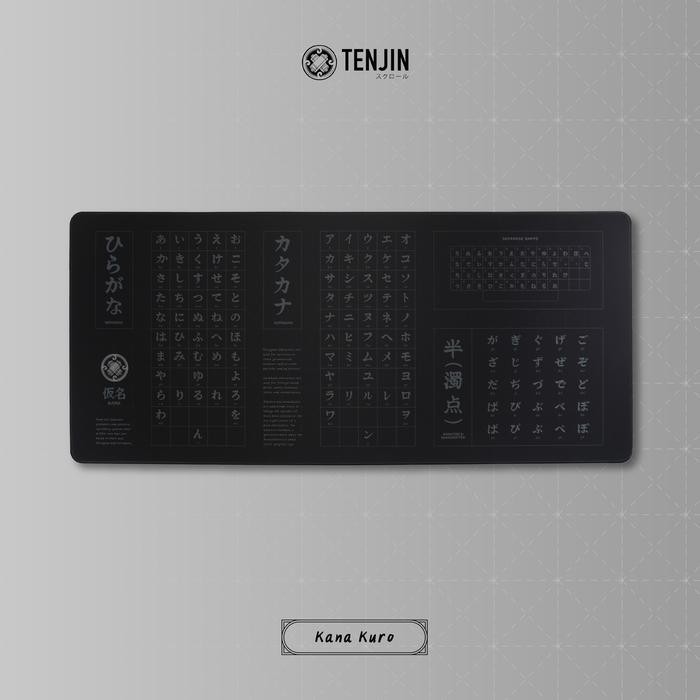 Tenjin Scrollworks - KANA Deskmat - KANA KURO
