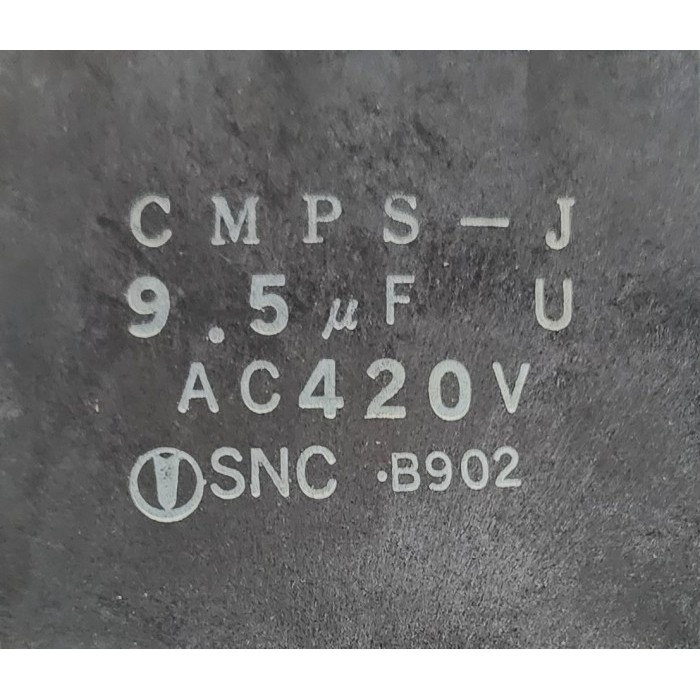 JM99 Elco Capacitor AC Kotak 9.5uf 420VAC 420V Original PxLxT 5.7x3.4x5cm