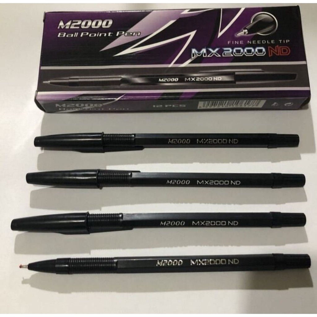 

12 batang pulpen mx2000nd tinta hitam harga pedagang TOKO QIRTOS