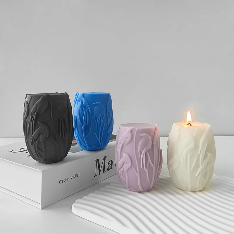 

Relief Animal Silicone Candle Mold Cylinder Home Decoration Handmade Aroma Wax Pillar Ornament Mould Soap Making Tools