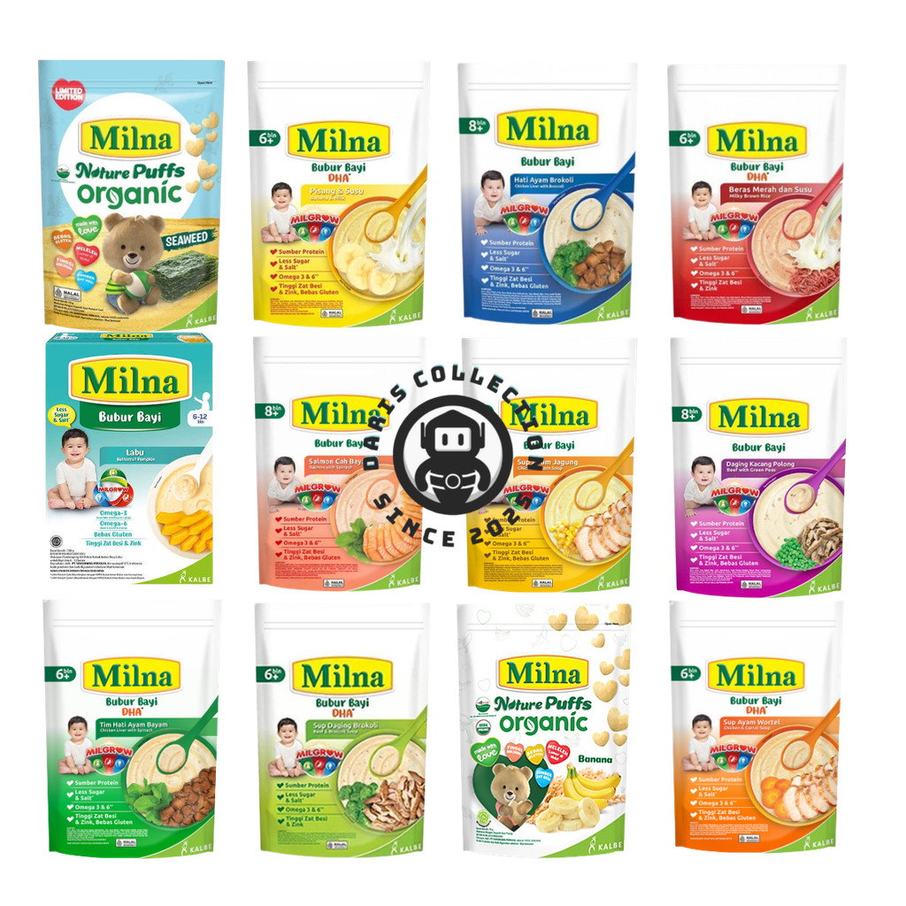 Milna Bubur Tim Bayi 6 bulan 8+ Sachet Organic MPASI Kalbe Bubur Bayi Daris Collection 79