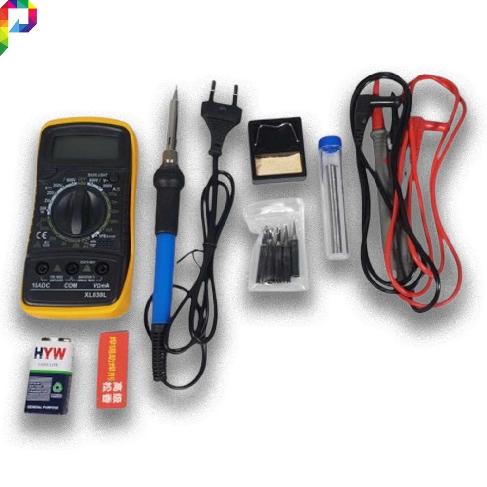 

Set Alat Peralatan Mata Ujung Solder Tip Nonmagnetic Tembaga Multimeter Soldering Kit 60W 220V