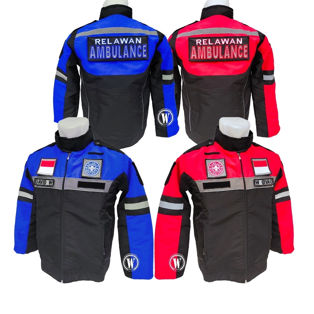 GuardShop - Jaket Patwal Relawan Ambulance Relawan Ambulance Taslan Milky Waterproof Terbaru