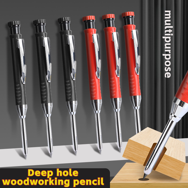 

2.8mm Woodworking Mechanical Pencil with Sharpener Long Head for Carpenter Office School Supplies Stationery Durable Desk Tool