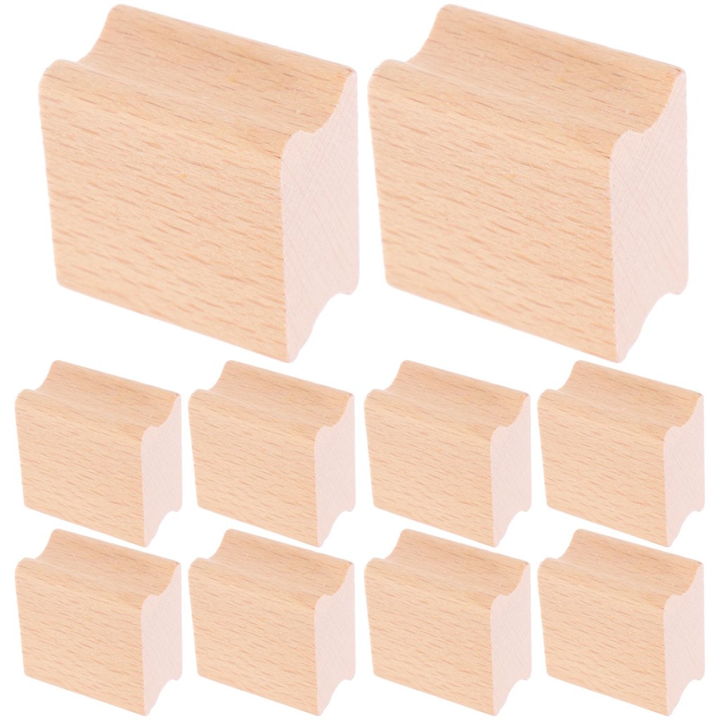 

10pcs Carving Wooden Smooth Wood Stamper Self Making Wooden Scrapbooks Seal Creative Seal Stamps Blank Carving Use Wood Stamper