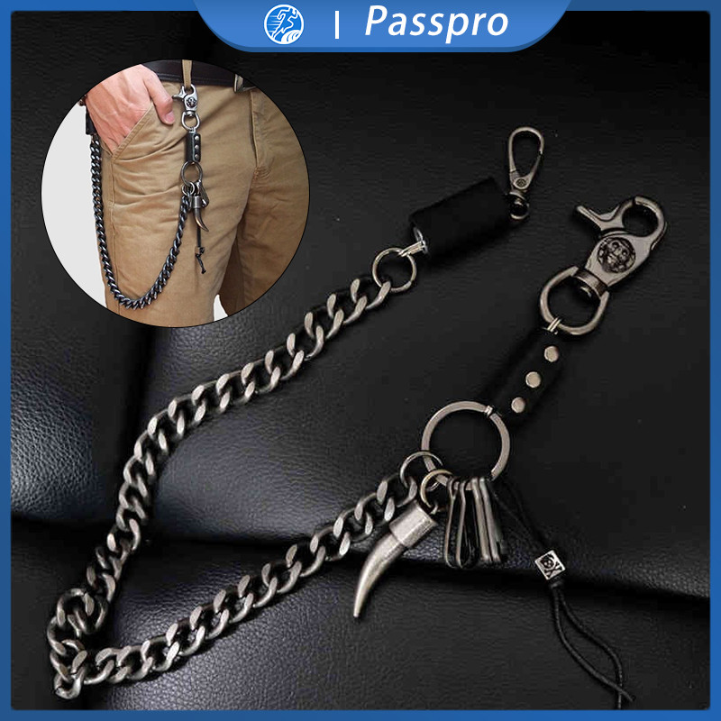Fashion Rantai Baja Rantai Dompet Pria Anti Karat Rantai Celana Dompet Rantai Punk Rock Rantai Dompe