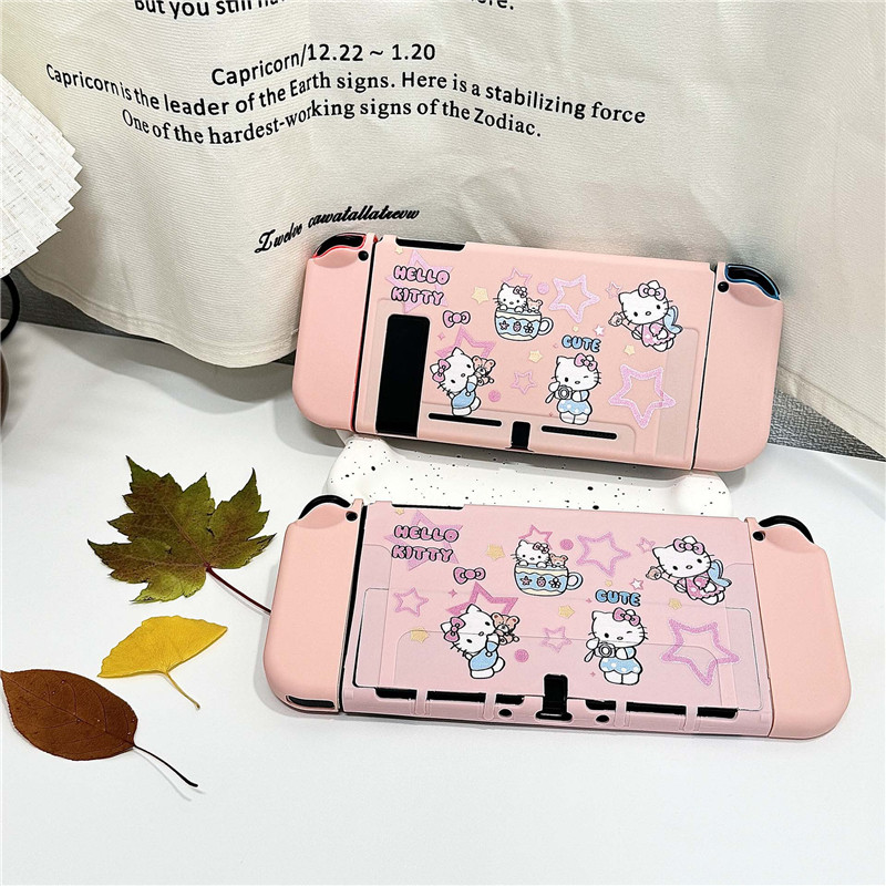 Hello Kitty Soft TPU Skin Protective Case for Nintendo Switch NS Oled Joy-Con Controller Protection 