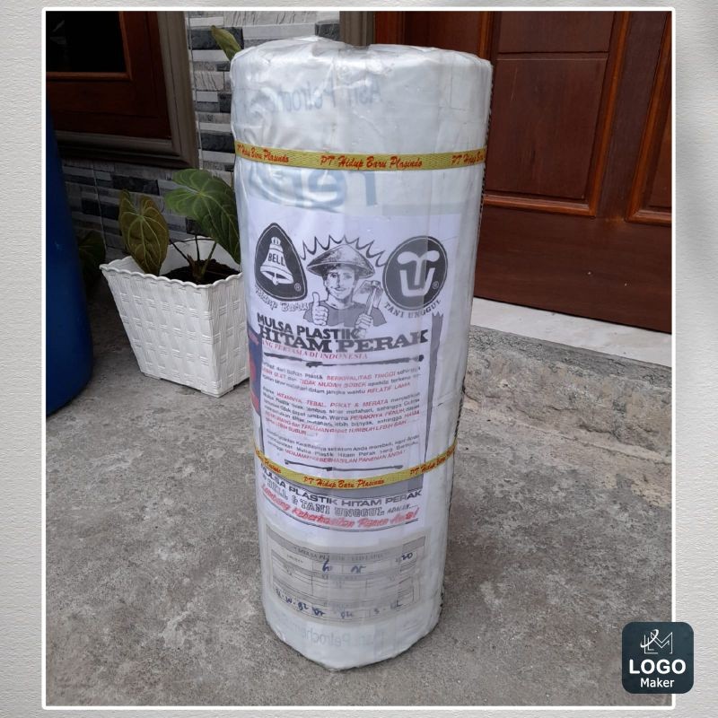 JAMIN MURAH Plastik Mulsa Bell Lebar 120CM Panjang 500M - Plastik Mulsa Hitam Perak Tani Unggul(BISA