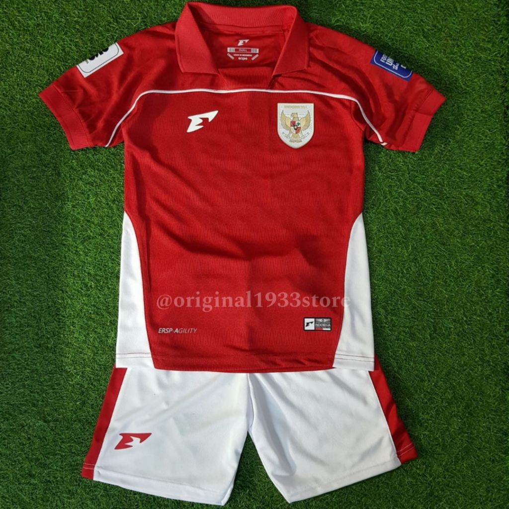 Jersey Timnas Anak 2025 Home Jersey Anak Timnas Setelan Baju Timnas Anak Setelan Jersey Anak