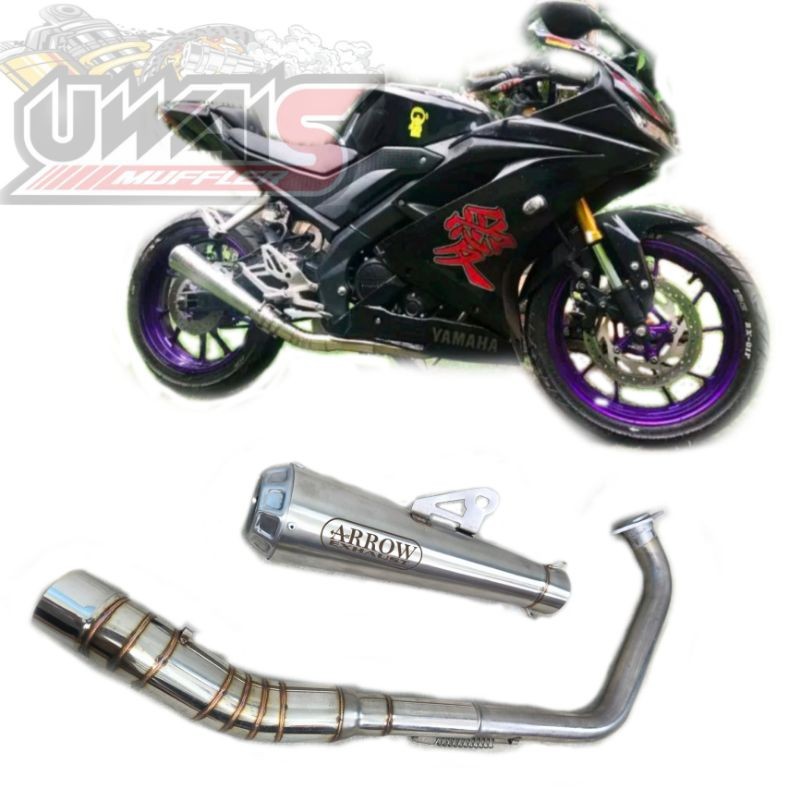 knalpot ekzos R15 V3 Racing R15 v4 new Arrow pro race Exhaust Racing full system