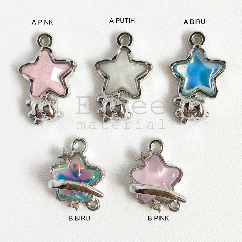 L314 Liontin Bandul kalung gelang bintang batu Permata