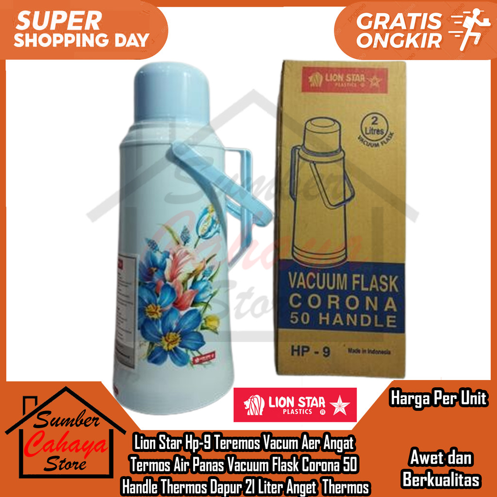 Lion Star Hp-9 Vacum Aer Angat Anget Thermoss Termos Air Panas Vacuum Flask Corona 50 H Cn Handle Th