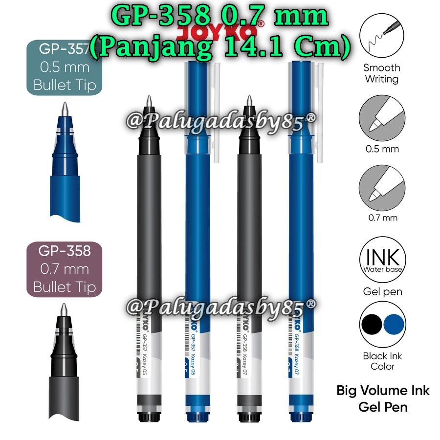 

(1 Biji) GROSIR Gelpen JOYKO GP-358 Kazey 0.7 mm / Gel Pen Pulpen Pena Joyko GP-358 Kazey (1 Biji)