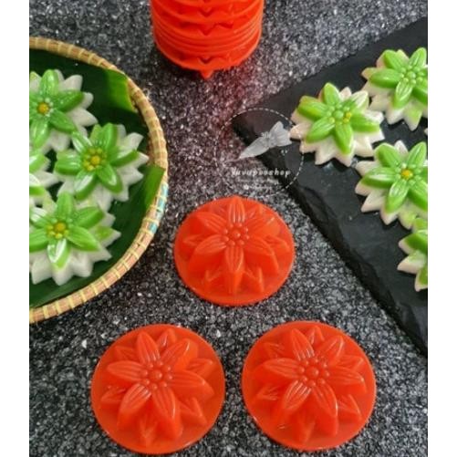 CETAKAN PUDING BUNGA TERATAI TEBAL DIAMETER 7CM ISI 12PCS