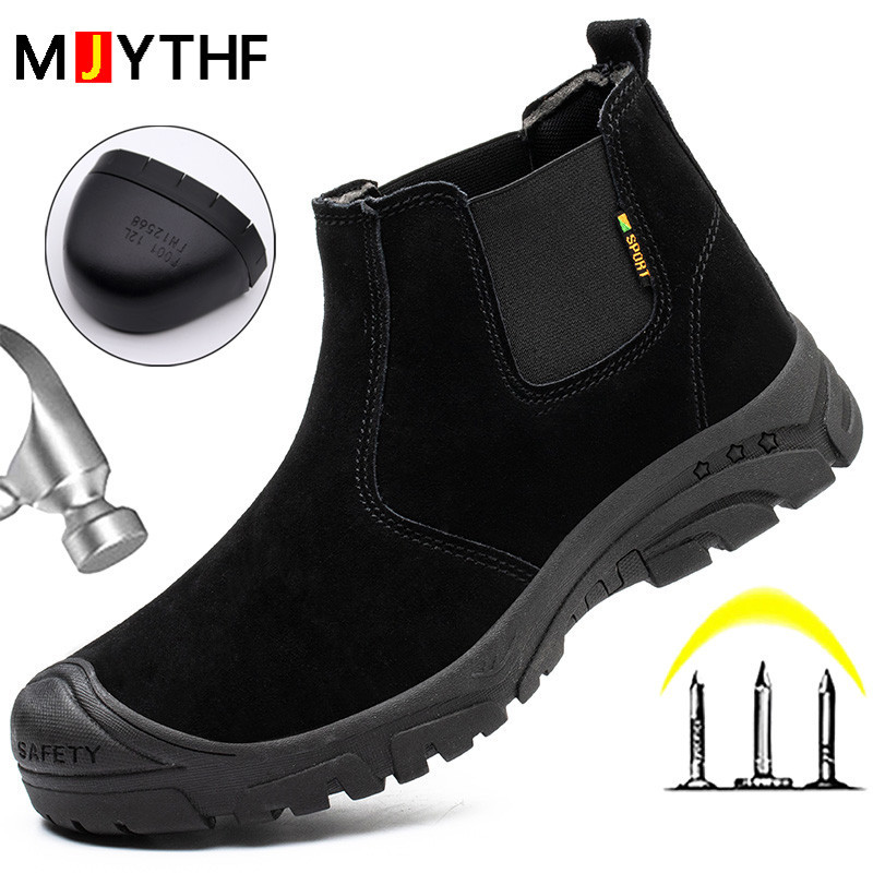 2025 New Men Boots Safety Shoes Work Men Welder Shoes Lightweight Chelsea Boots Men Work Shoes Indes