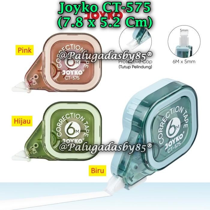 

(1 Pak/12) GROSIR Correction Tape JOYKO CT-575 (6M*5mm) / Pita Koreksi Joyko CT-575 (Pak/12)