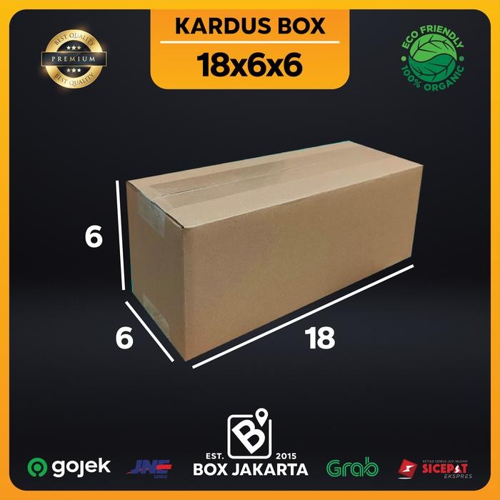 

KARDUS BOX uk 18x6x6 CM Kotak Packaging Corrugated SHEET POLOS