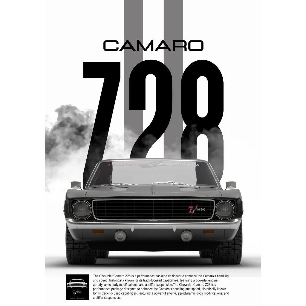 Poster Kayu  Cover Album Poster Tanpa bingkai kayu Camaro Z28 Poster (A5)  Hiasan Dinding Aesthetic 