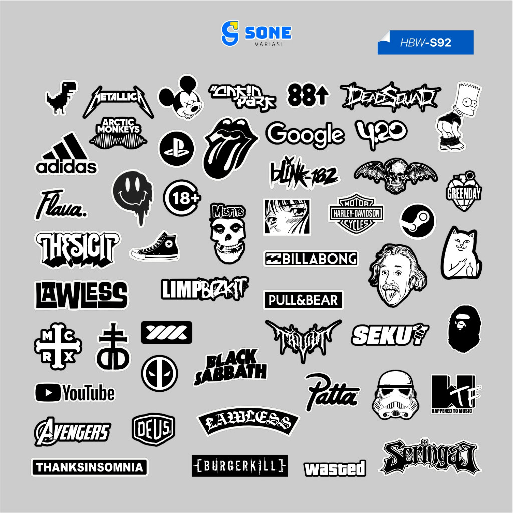 

Stiker Laptop Aesthetic Black And White Paper Vinyl Waterproof Sticker Helm Buku Jurnal Koper Motor Casing Dll